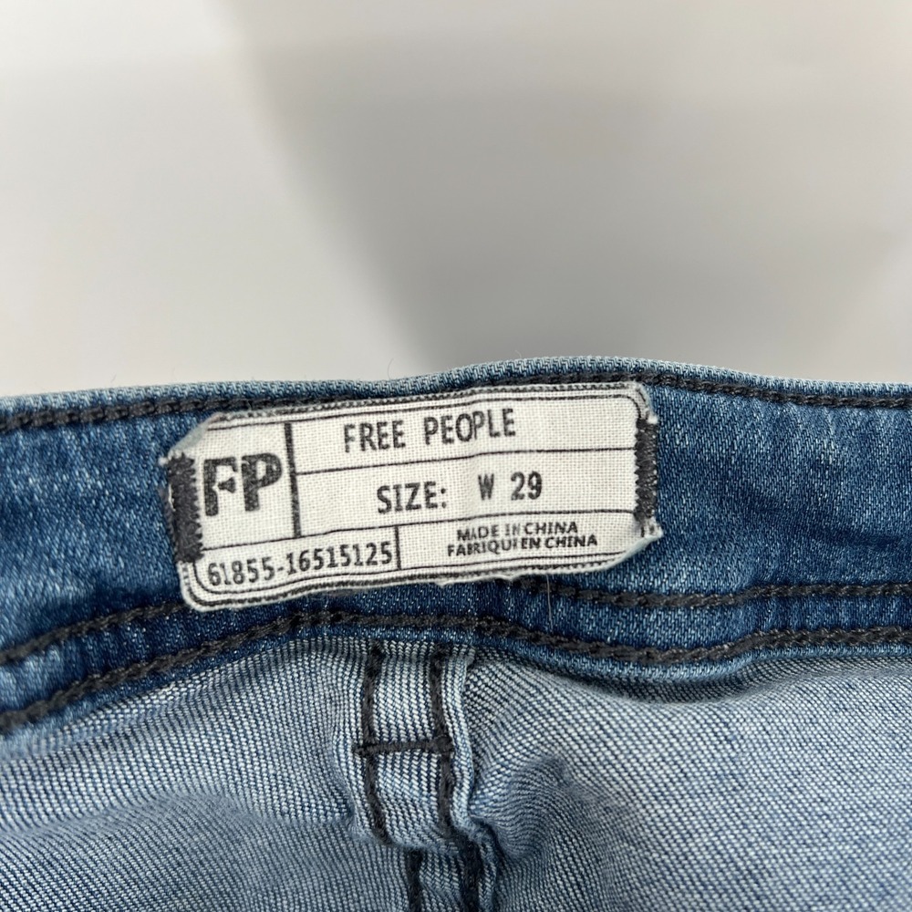 Free People mid rise flare jeans straight‎ stretch bell bottom boho retro 29 - Picture 9 of 10